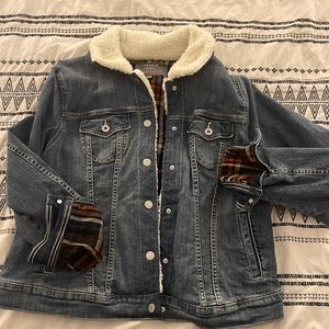 Torrid Sherpa/Flannel Jean Jacket